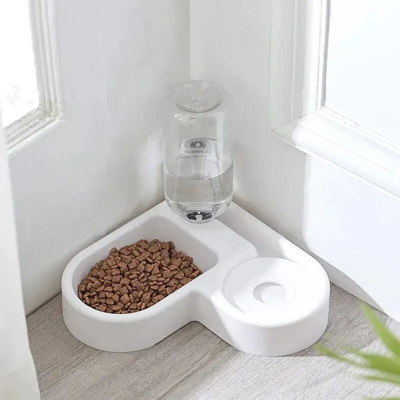 Automatic Pet Bowl Dual Use Drinking Feeding Moisture Proof for Cats Dogs